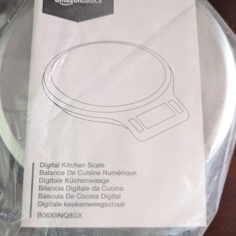 AmazonBasics Silver Digital Kitchen Scale
